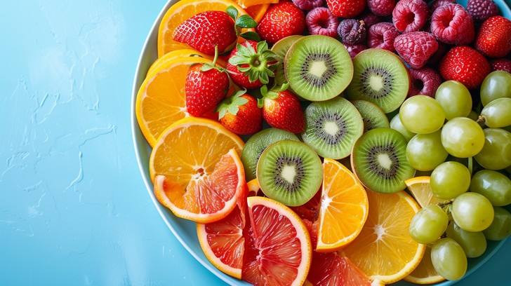 A vibrant fruit arrangement